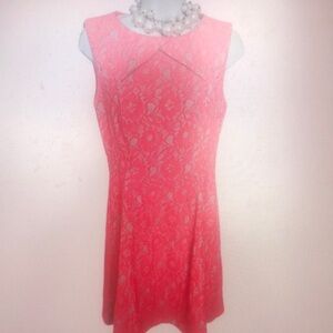 Elegant Pink Lace Mini Dress